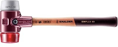 Simplex Schonhammer, TPE-mid / Plastik; mit Tempergussgehäuse und hochwertigem Holzstiel | D=60 mm | 3036.060