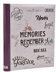 Large Self Adhesive Photo Album Hold Various Sized Picture Up to A4 Size 20/Sheets 40/Sides (Memories Purple)