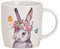 Wurm - Becher Hase Dekor aus Porzellan Weiß (B/H/T) 12x9x8cm 350ML