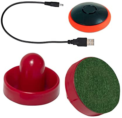 Rechargeable Hover Air Hockey Puck and Paddles, Hover Puck for Any Flat Surface, 2Pcs Air Hockey Strikers