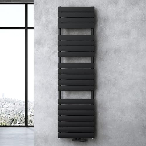 doporro Scaldasalviette da Parete per Bagno 180x50 cm, Radiatore Termoarredo Piatto in Acciaio ad Acqua Calda, Attacco Basso Centrale, Colore Antracite