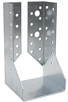 DOJA Barcelona | Soportes Vigas Madera | Zapata de Viga Madera | 80x150x75x2 mm | Acero Galvanizado | Soporte Alas Interiores para Vigas de Madera, Poste, Malla Metalica, Postes para Vallas, Union...