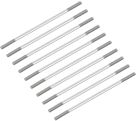 METALLIXITY Doppia Filettata Blocco Viti (M4 Filo 90mm Lunghezza) 10pz, 304 Acciaio Inox Doppio Filettato Stelo Bulloni - per Casa Manutenzione