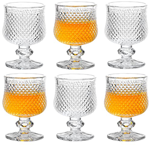Sdatook 1.75oz Shot Glasses Set of 6/Cordial Glasses/Super Cute Shot Glasses/Classical Style/Lead-free/Sherry Glasses