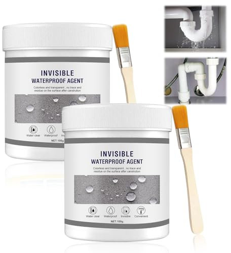 KUIRUNRX® Sigillante impermeabile invisibile, 100 ml Super forte incollaggio Spray Jaysuing con pennello, bagno piastrelle Windows agente sigillante per tetto e muro esterno (2)