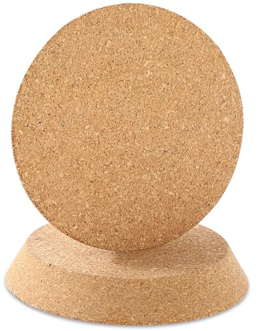 Thinp Tapones de Corcho Cónicos de Madera Grandes, Suave Natural, Redondo, para Vino