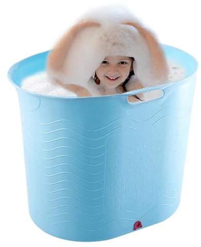 Kinderbadewanne,Babybadewanne - Hochtemperaturbeständige Komfort-Babybadewanne mit Abfluss | Sicherer tragbarer Badeeimer für die Reise, Kleinkindzubehör für Kinder