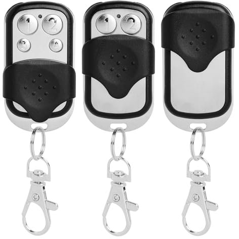 3-delad universell fjärrkontroll dörr 433,92 MHz fast kod, universell fjärrkontroll trådlös 4-nycklar, används för automatiska dörrar, garageportar, bilar, hus (digital form)