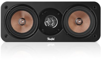 Teufel Ultima Center Lautsprecher aus FSC-zertifiziertes Holz, modernes, Zeitloses Design, Heimkino (Schwarz)