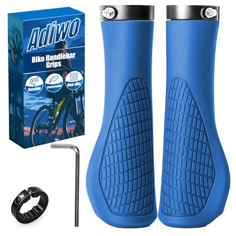 Adiwo cykelhandtag ergonomiska handtag för styre, universella för 22,2 mm styrcykel av halkfri, snabb montering, med monteringsnyckel, för vandringscykel/racercykel/stadsbike/vikcykel/mountainbike