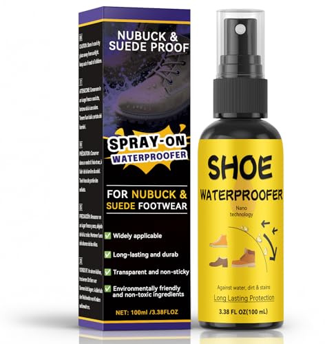 Auensten Spray Imperméabilisant Chaussures 100 ml, Bombe Imperméabilisante Chaussure pour Baskets, Cuir, Daim, Nubuck et Textile, Protection Contre la Pluie, Taches et Saleté (Blanc) (Vert)