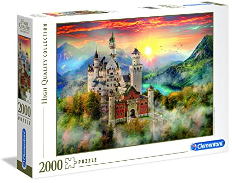 Clementoni | Puzzle Château de Neuschwanstein 2000 Pièces pour Adultes 14 Ans+ | 97,5 x 66,8 cm | Puzzle Paysage Allemagne | Haute Définition | Carton Recyclé | Ideé Cadeau | Jeu de Societé Calme