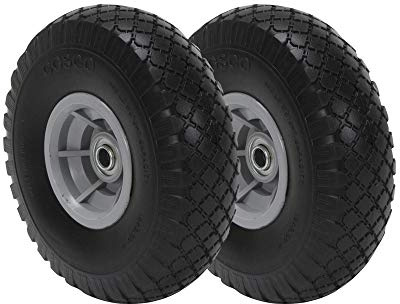 COSCO 10-Inch Flat-Free Replacement Wheel for Hand Trucks, 2-pack