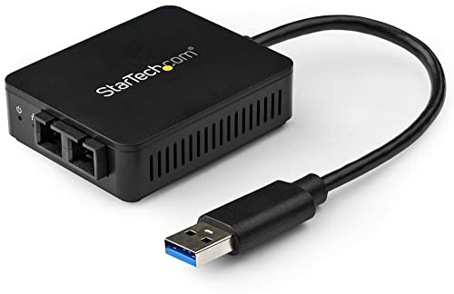 StarTech.com Adaptador Conversor USB 3.0 a Fibra Óptica 1000BaseSX SC Multimodo 550m Transceiver USB