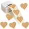 Logbuch-Verlag 200 Herz Aufkleber auf Rolle 5 cm Namensaufkleber Hochzeit Marmeladengläser Etiketten Geschenkaufkleber zum Beschriften