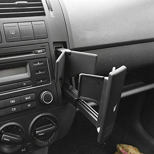Frunimall Portavasos Delantero Derecho, Soporte de Vaso de Repuesto OEM 6Q0 858 602E, para Polo 9N 2002-2010 Negro