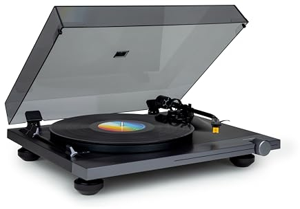 Tourne Disque - Pré-amplifié - Sortie RCA - 2 Vitesses (33/45 Tours) - Finition Aluminium - Tête de Lecture Universelle Audio-Technica AT91