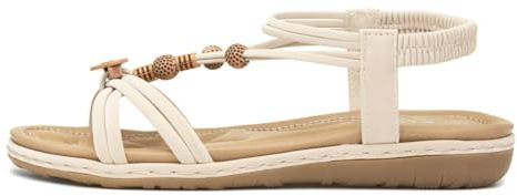 Lilley Spirit Womens Cream Strappy Sandal - Size 7 UK - Off-White