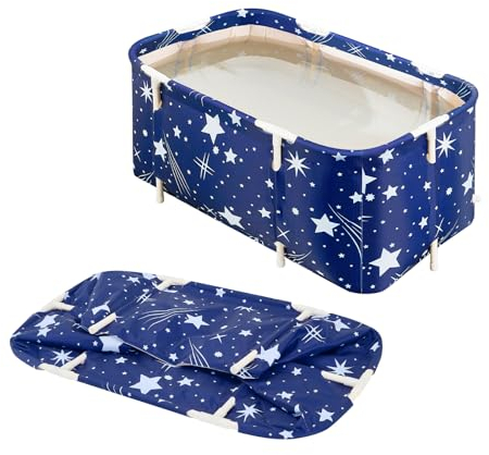 HWGING Faltbare Badewanne Erwachsene, 120x60CM Klappbare Badewanne，Umweltfreundliche Faltwanne，Tragbar