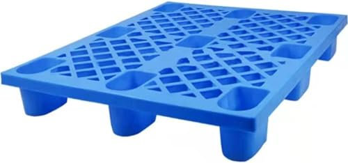 Kunststoffpaletten verschachtelbare Versandpalette aus Kunststoff für Kellerlager, 1,2 m Länge, 1 m Breite, 14 cm Höhe, für Supermarkt-Garagen, Außenschränke (Farbe: Blau, 1,2 x 1 m, Größe: 4 Stück)