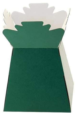 Floralcraft Dark Green Hand-Tied Vase Florist Bouquet Box, Presentation/Transporter Box/Flower Plant Aqua Boxes, (Pack of 20)