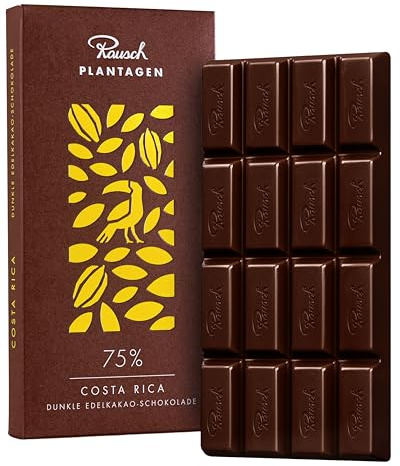 Rausch Costa Rica 75% Schokolade Tafel 125g – hochwertige Tafelschokolade mit feinem Aroma – Edelkakao Schokoladentafel aus nachhaltigem Anbau