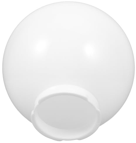 NUOBESTY Pantalla acrílica redonda de 200 mm para lámpara exterior bola de repuesto blanca lechosa lámpara de pared cubierta para jardín terraza