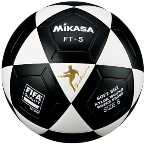 Mikasa FT5 Goal Master Soccer Ball Size 5 Official Footvolley Ball White Black