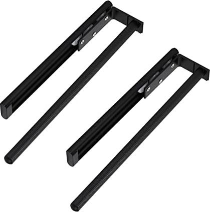 SOTECH 2 piezas Toallero de aluminio TED 1 brazo negro mate (325-487 mm, extensible, giratorio) Toallero de pared telescópico para baño o cocina