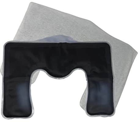 ATC Handels GmbH Wärmflasche mit Naturmoor-Füllung inkl. Baumwoll-Hülle - Schulter- & Beckenwärmflasche, Moorkompresse, Moorpackung, Moorkissen, Fango für Kalt- und Wärmeanwendung (Nackenwärmer)