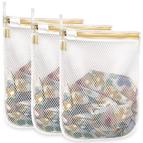 Prezon Sacs à Linge en Maille, Sacs de Lavage pour Machine à Laver, Filet à Linge Réutilisables et Durables pour Chemisier Délicat, Bonneterie, Sous-vêtements, Soutien-gorge, Lingerie