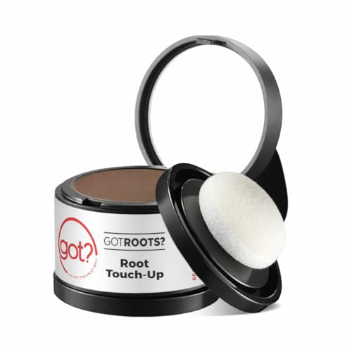 Got? Roots - Pigment Infused Root Touch Up Kit for Light Brown Hair - Temporary Thinning & Gray Cover Up, Brow Filler & Hairline Powder - 0.14 OZ Tub