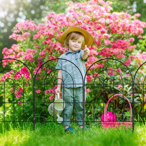 Thealyn Decorative Garden Fence 60 cm (H) x 33 cm (W) - Dog Fence (60 cm H x 33 cm W) (25 Panels, Total Length 8.2 m)