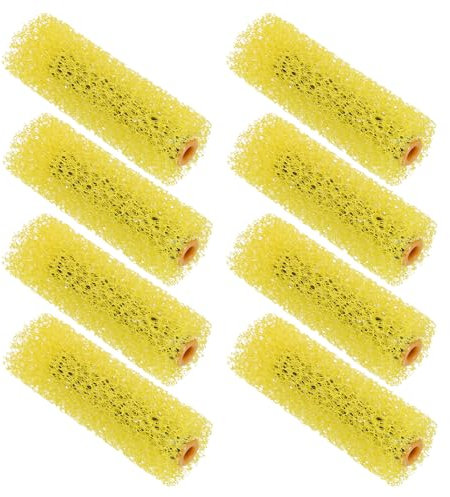 sourcing map Rodillo de pintura, cepillo de esponja de textura grande de 4 pulgadas para tratamiento de pintura de pared del hogar, 8 unidades