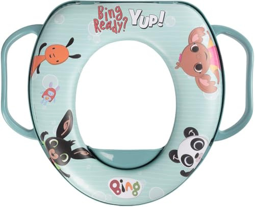 Tataway WC Morbido Bambini con Maniglie - Riduttore WC con Grafica di Bing- Seduta Comfort Antiscivolo, Facile da Pulire