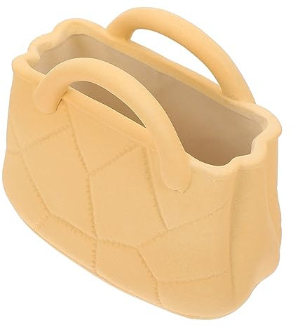 Healifty Jarrón De Cerámica para Bolso Elegante Jarrón Hidropónico Adorno para Florero Herramienta para Arreglos Exquisito