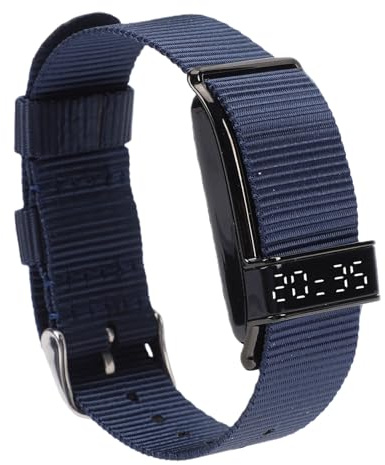 Bewinner Smart Armband Fitness Tracker, Armband IP68 Vattentät Sömn Sport Ring Påminnelse Väckarklocka Bluetooth 5.0 20 Dagars Batteri Handledsskärm Android IOS Kompatibel (Svart Blå)