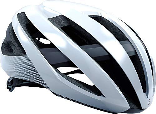 BBB Casque de vélo Unisexe Maestro - Unisexe - pour Homme et Femme - Système Airflow Cooling System Lightweight - Vélo de Course et e-Road - BHE-09 - Blanc Brillant - M (55-58 cm)