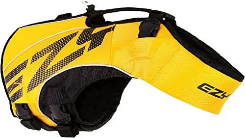 EZYDOG X2 Boost Gilet de Sauvetage adapté aux Chiens, Planche à pagaie, flottabilité supérieure, poignée de Sauvetage, Gilet de Sauvetage (M, Jaune)