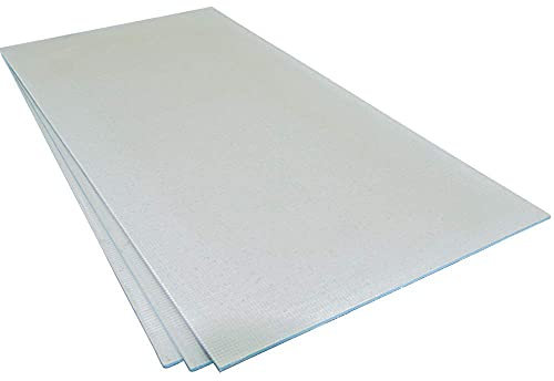 Tile Backer Board 6mm, 10mm and 20mm- Pack of 10 Boards - 60 Free Insulation Washers - Panel Size 1200 x 580mm - Wetroom Floor and Wall Insulation (1200 x 580 x 10mm + 60 Washers)