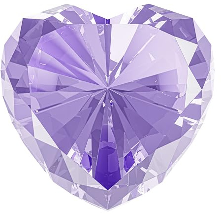 Purple Crystal Diamonds Paper Weights with Gift Box, 80mm Heart Shape Real Crystal Diamond Glass Gems Paperweight, Big Diamonds Birthday Anniversary Women Her Valentine's Day Gifts