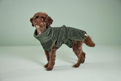Wolters Easy Clean Hunde-Bademantel, Größe:L, Farbe:Olive