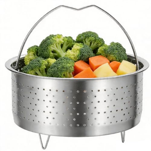 Steamer Basket for Cooking, Stainless Steel Vegetable Steamer Basket Insert for Instant Pots Accessories (Outer Dia.17.5cm/6.8)