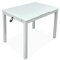 amuéblate online - Mesa Extensible de Cristal de Cocina o Comedor Acabada en Blanco Modelo Orion, Práctica y Funcional. Medidas: 100-170 cm (Largo) x 70 cm (Ancho) x 75 cm (Alto)