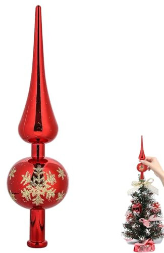 Christbaumspitze, Weihnachtsbaumspitze Baumspitze Weihnachten Rot Weihnachtsbaum Christbaumschmuck, Weihnachtsbaumschmuck für Weihnachten Baumschmuck