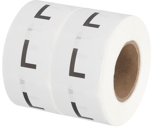 PATIKIL Buchstabe L Inventar-Etiketten, 1-Zoll-Großbuchstaben-Aufkleber Selbstklebende runde Kreis-Codierungspunkte-Etiketten (2 Rollen/Insgesamt 1000 Stück) für Büro, Lagerung