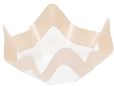 Contenitore Grande in PET - Ciotola COPPA in plastica TRASPARENTE con bordo CHAMPAGNE PERLATO - per caramelle, marshmallow, dolci, confetti ecc. - Addobbo, decorazione tavola torta, buffet ecc.