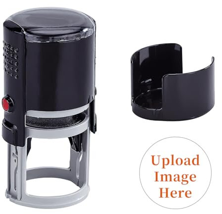 ROSEEKA Selbstfärbender Stempel mit individuellem Logo, personalisierbar, selbstfärbender Stempel für Geschäftslogos und Text, 6 Größen, wählen Sie aus 5 Tintenfarben