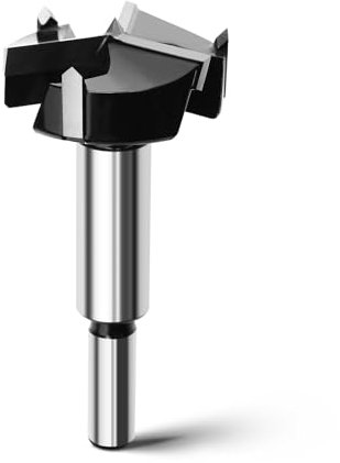 Forstner - Punta Forstner, 48 mm, lunghezza 92 mm, con gambo rotondo, per legno, legno duro, pannelli di fibra