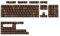 berjalan 136 Touches en Bois de Noyer, Touches en PBT à Impression Latérale, Profil Cerise Rétroéclairé pour Clavier Mécanique MX Switch